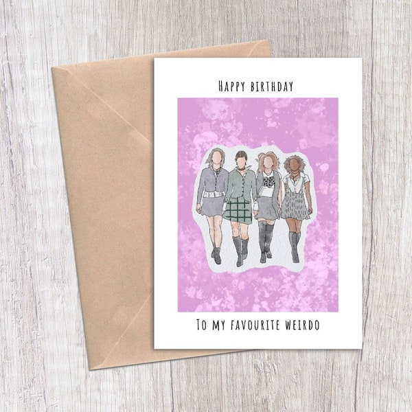 The Craft birthday card, favourite weirdo, film nostalgia, 90s teen horror, gift