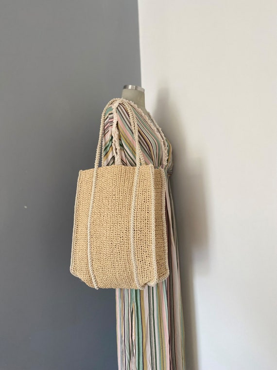 Handmade Raffia Crochet Multicolor Beach Bag Oversize Straw - Etsy