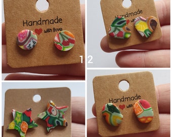 Mini fruity studs (Handmade polymerclay earrings)