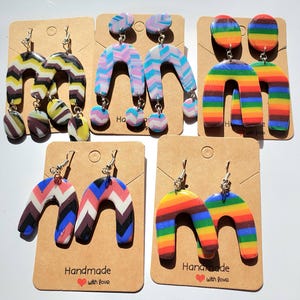 Pride Dangle/Drop Earrings. Lgbtq+ (Rainbow, Transgender, Non-Binary, Genderfluid)