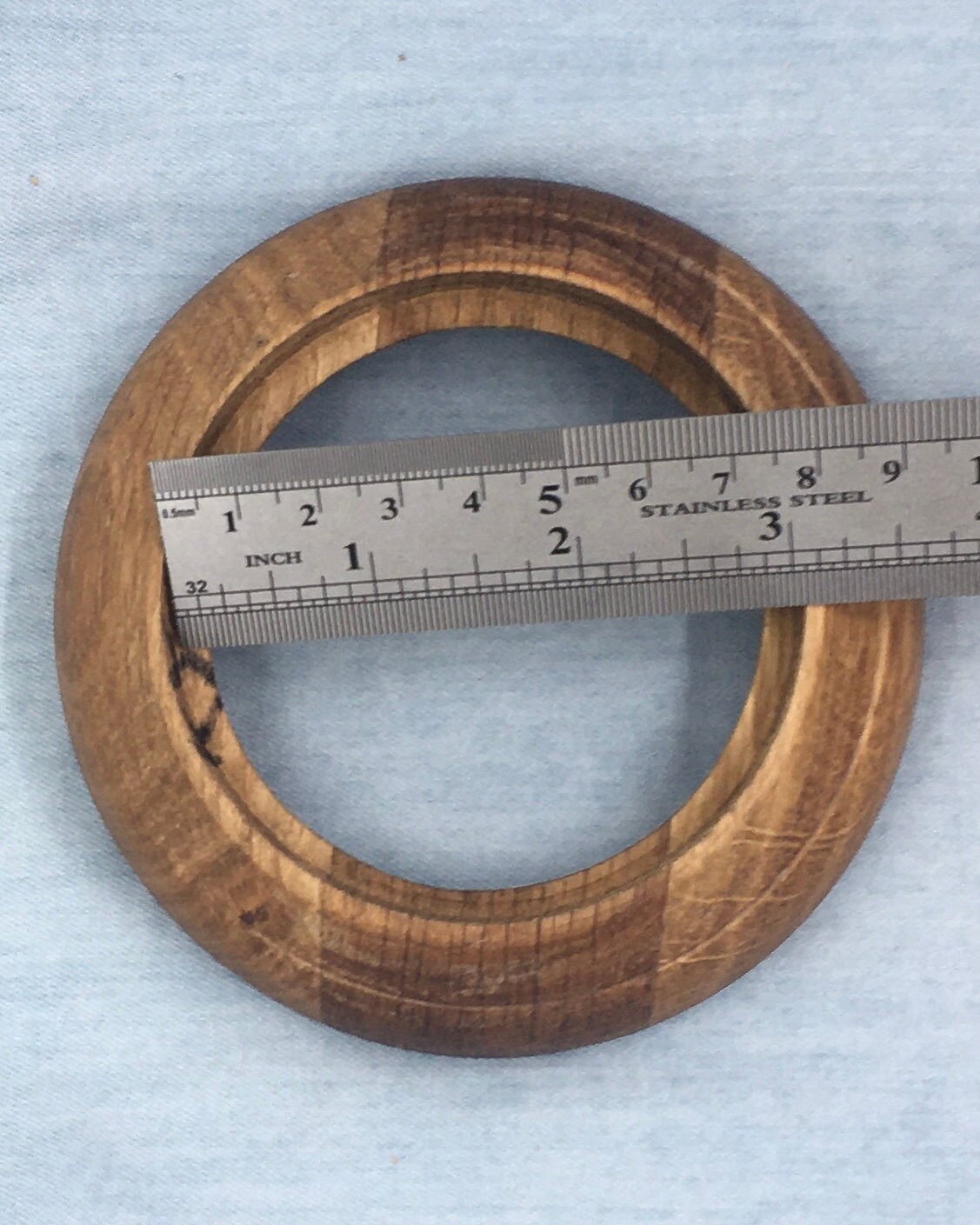 Round Oak Picture Frame Natural Wood Etsy