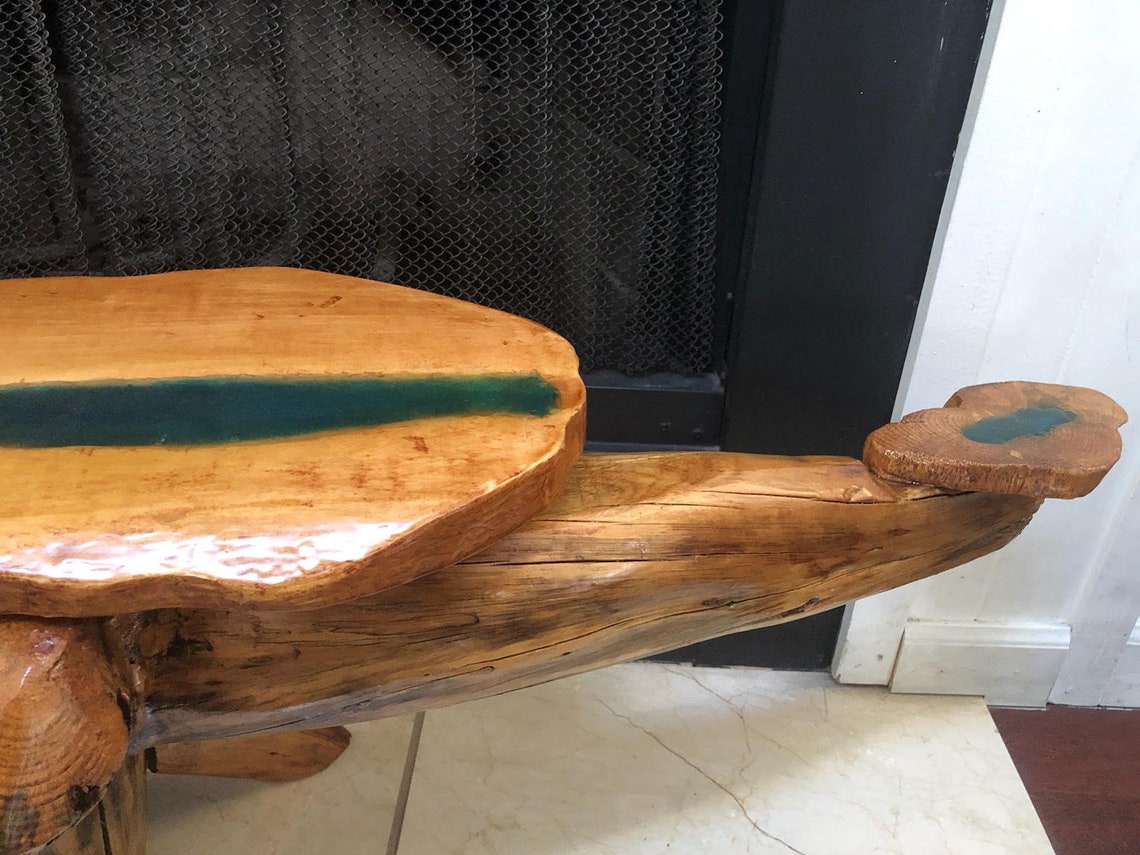 Handmade Pine wood Epoxy Coffee Table NEW tree root stump Etsy