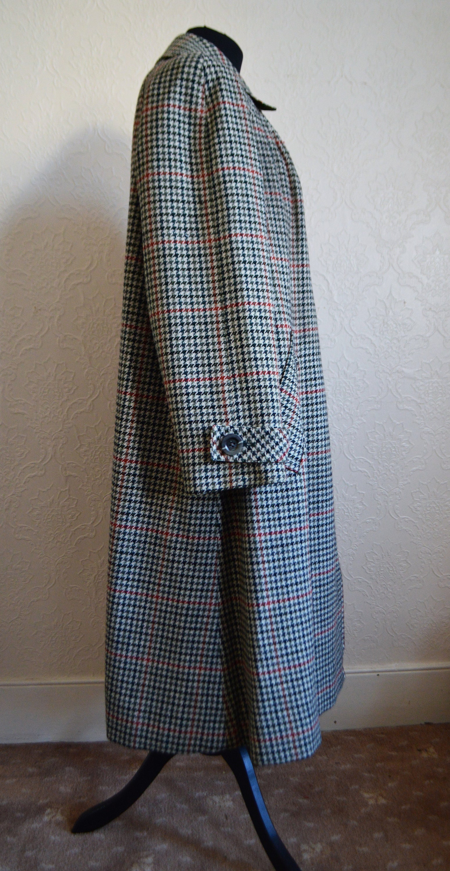 Rare, Fully Reversible Vintage Aquascutum Houndstooth Check