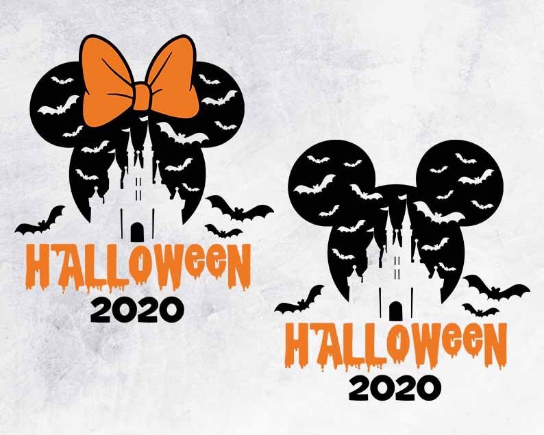 Download Disney Halloween 2020 Mickey Minnie Mouse Castle Bats SVG ...