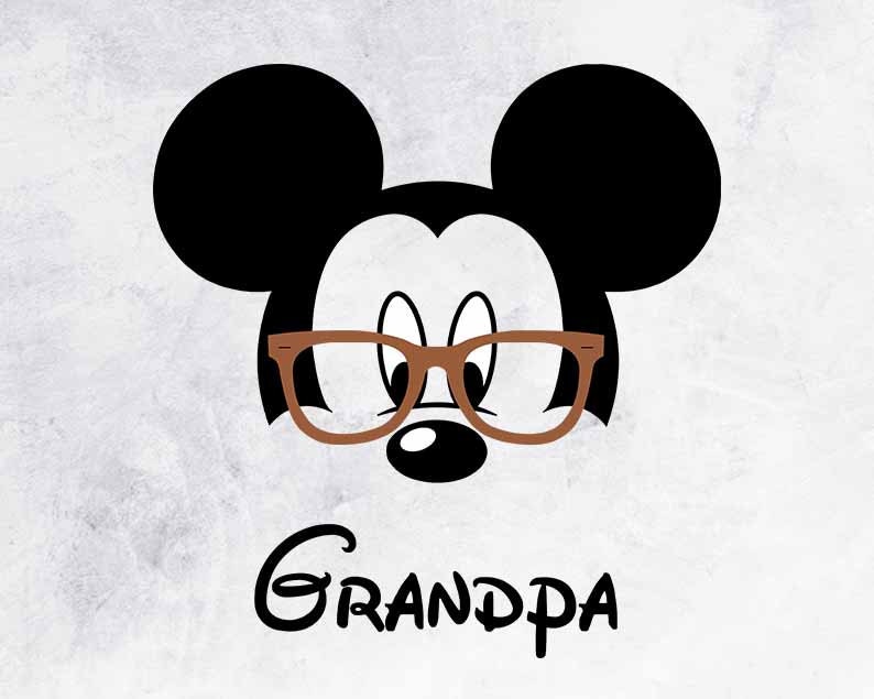 Grandma Grandpa Disney Mickey Minnie Mouse SVG PNG | Etsy