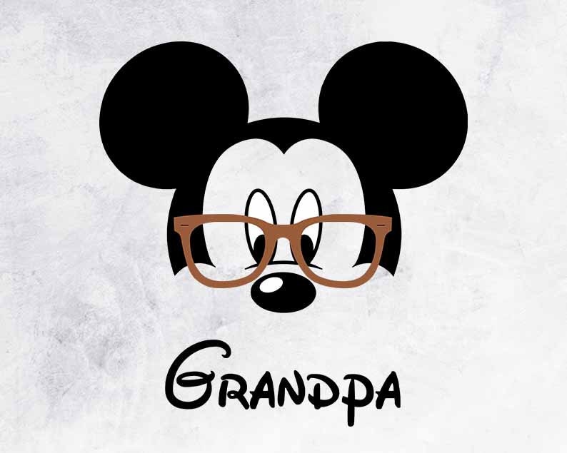 Download Grandma Grandpa Disney Mickey Minnie Mouse SVG PNG | Etsy