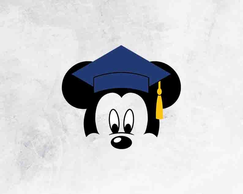 Download Mickey Mouse Graduation Cap Disney Grad Ears Head SVG PNG ...