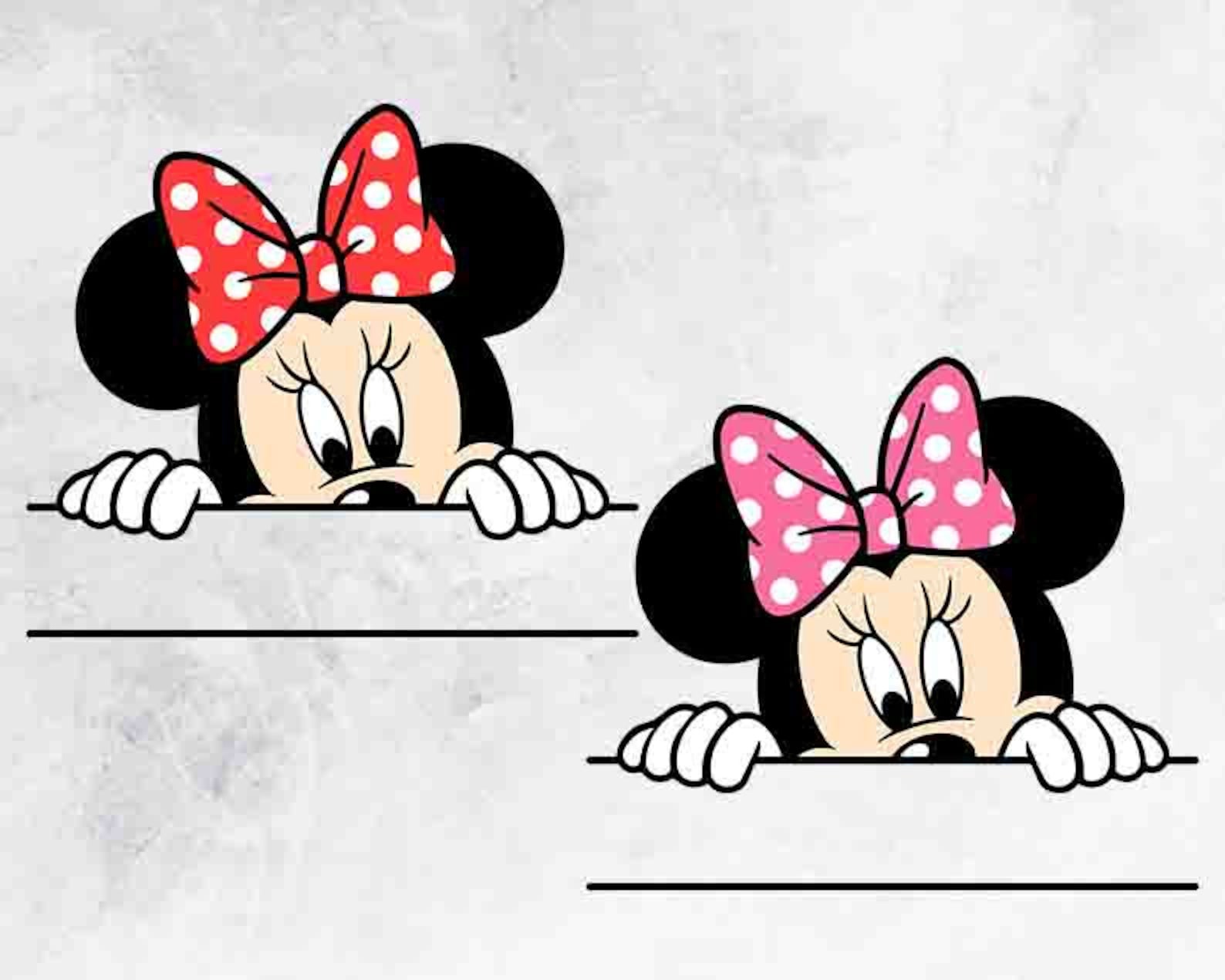 Minnie Mouse Peeking Svg Minnie Mouse Face Svg Disney Svg Etsy | The