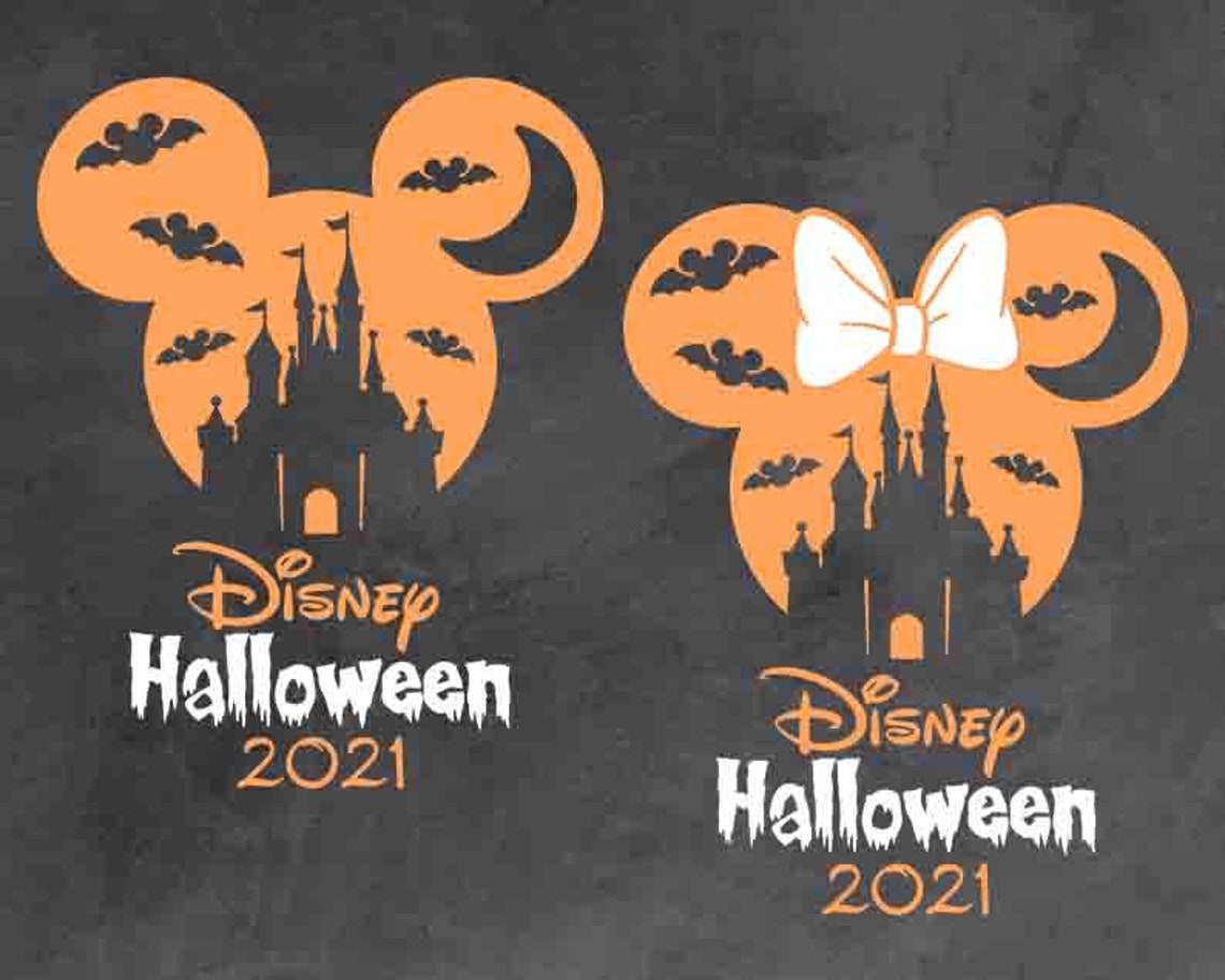 Disney Halloween 2021 Mickey Minnie Mouse Castle Bats SVG Etsy