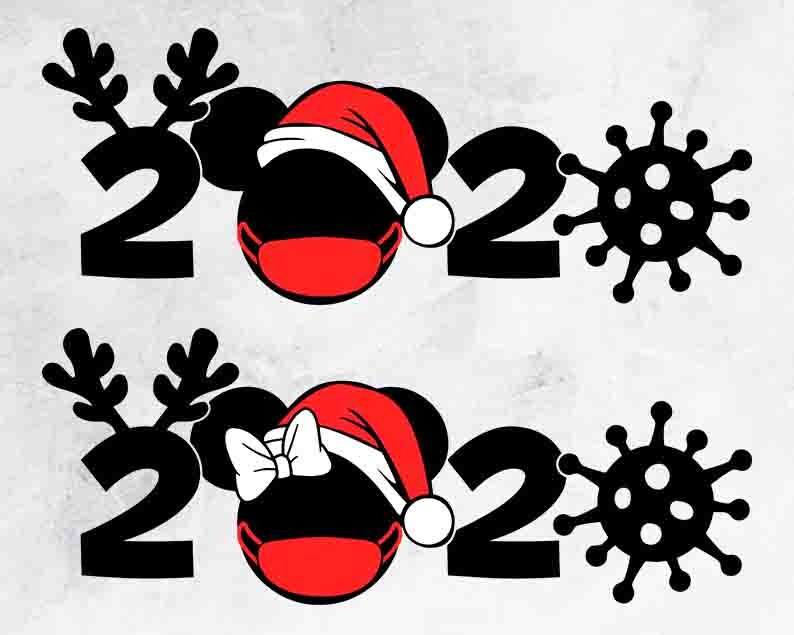 Download Disney Navidad 2020 Mickey Minnie Mouse Orejas Arco | Etsy