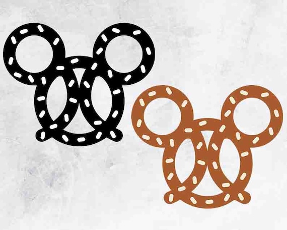 Disney Snack Pretzel Food Mickey Ears SVG PNG | Etsy