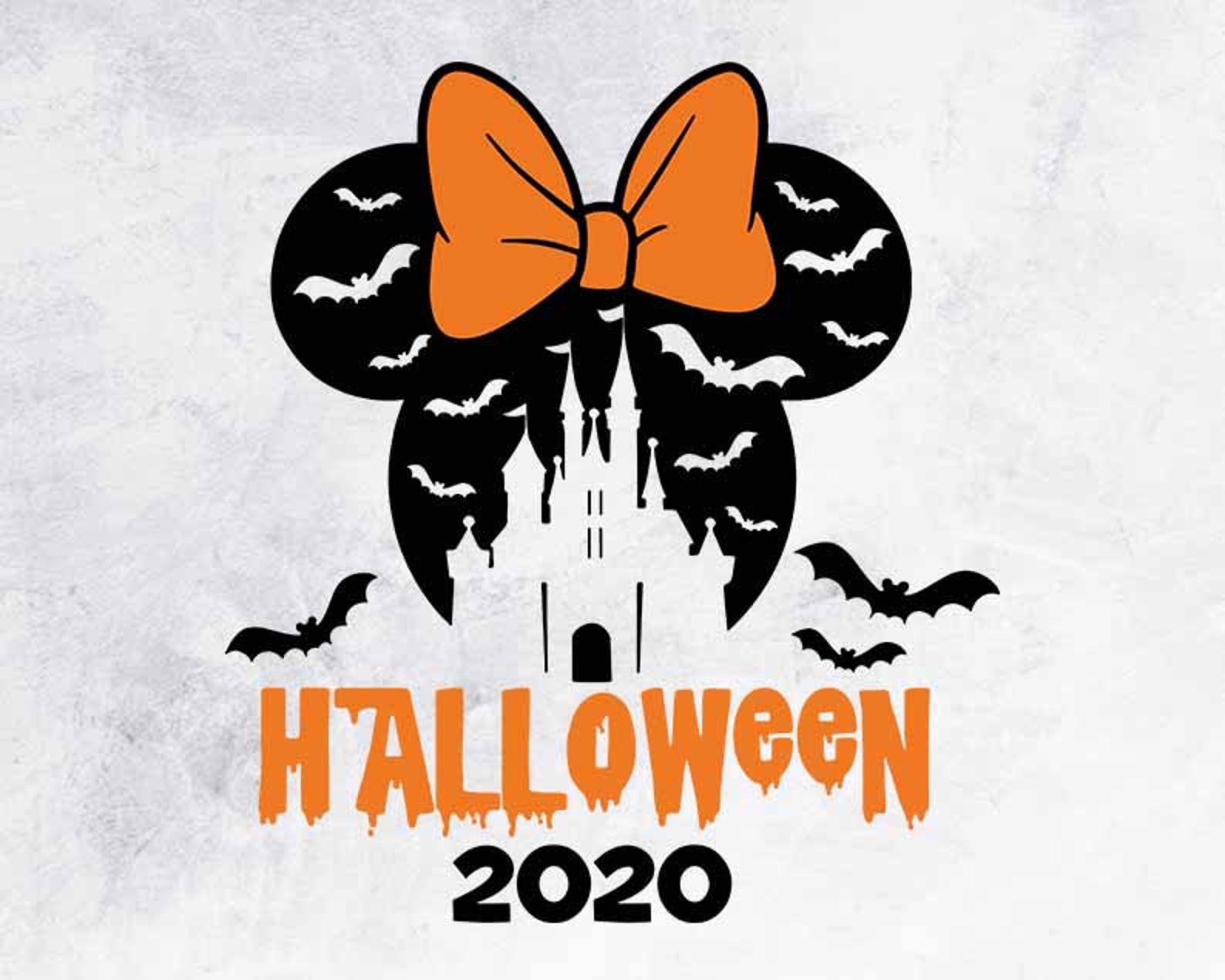 Disney Halloween 2020 Mickey Minnie Mouse Castle Bats SVG | Etsy