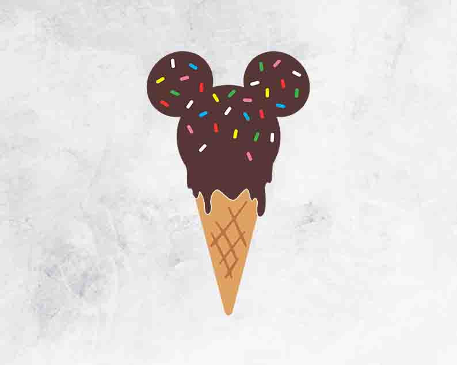 Ice Cream Mickey Mouse Disney Snacks Sweets Ears Head | Etsy