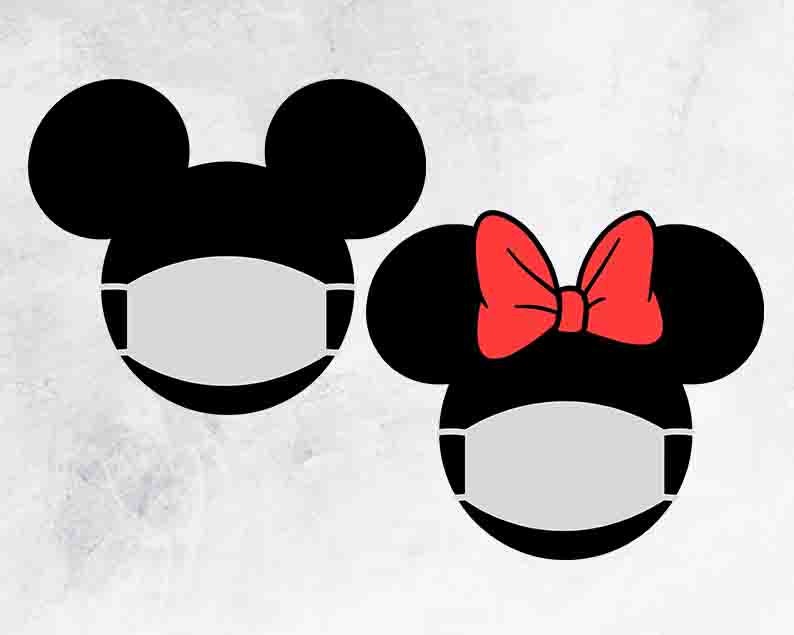 Download Face Mask Mickey Minnie Mouse Ears Bow Disney Quarantine ...
