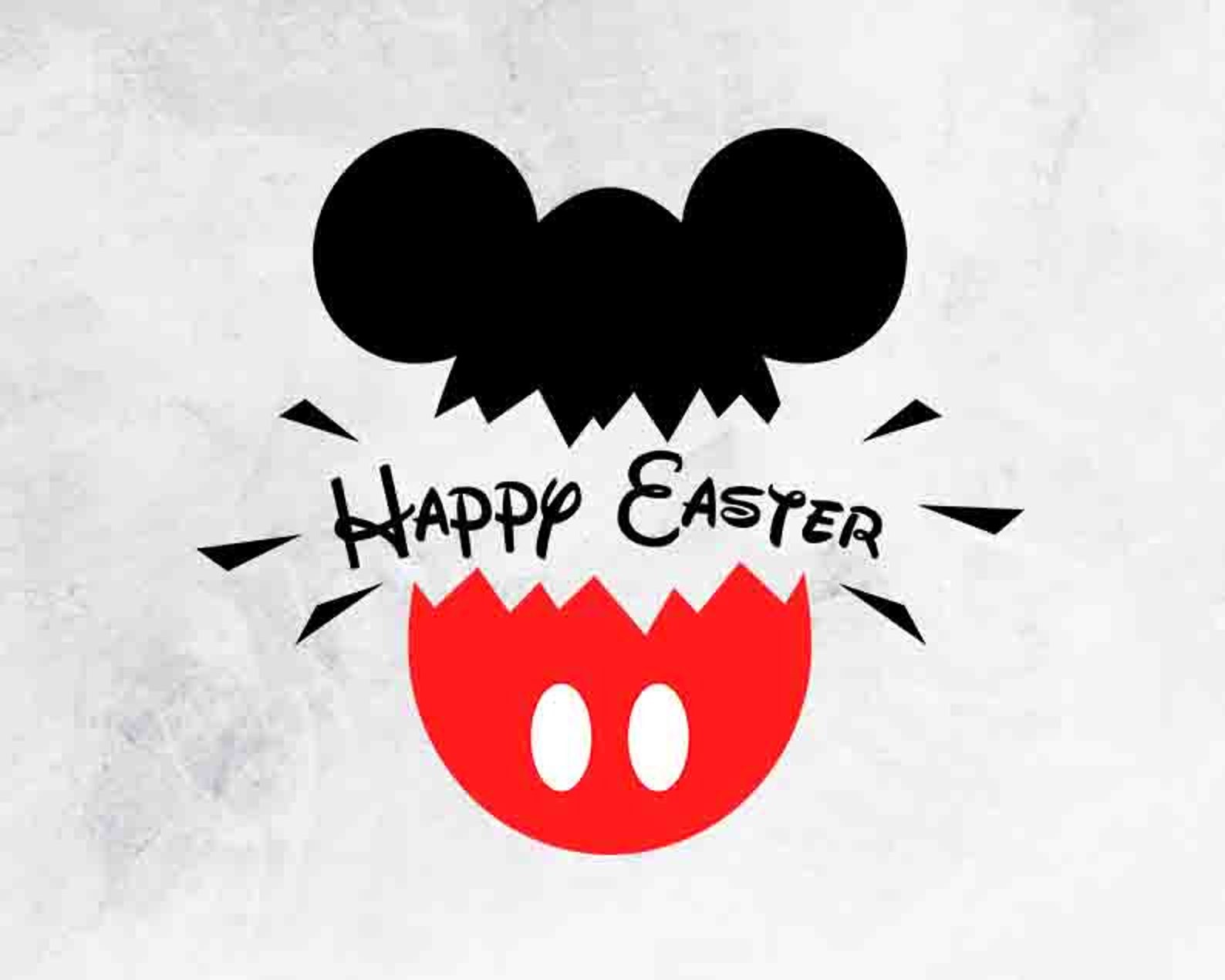 Happy Easter Mickey Mouse Ears Head Egg SVG PNG | Etsy