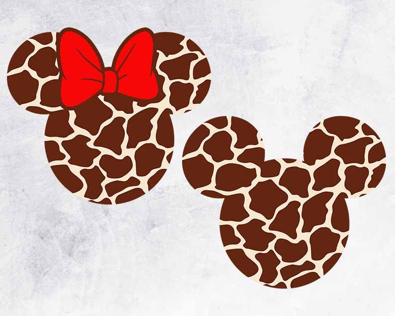 Download Giraffe Disney Animal Print Mickey Minnie Mouse SVG PNG | Etsy