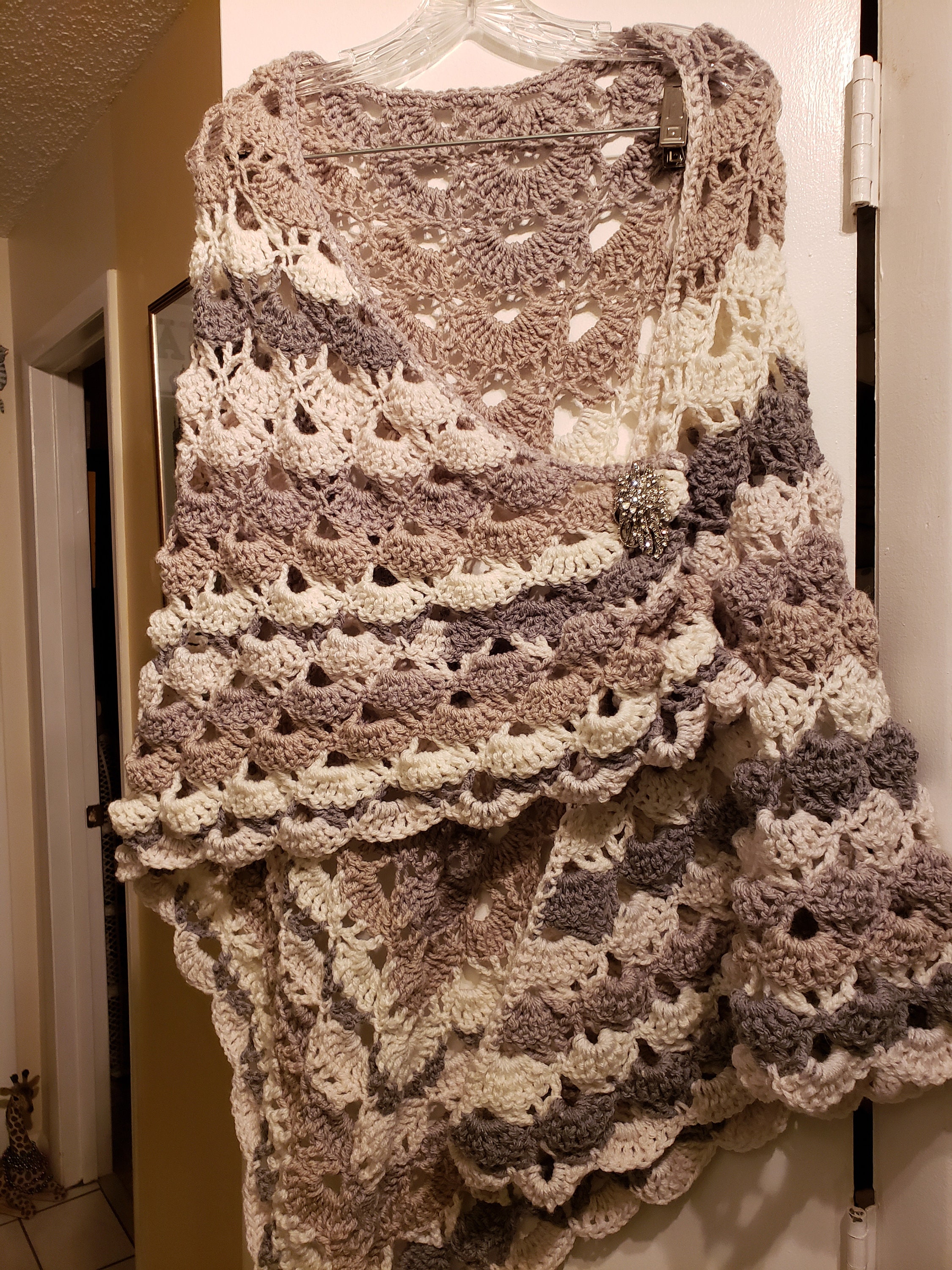 Ladies' Shawl 78 X 53 X 34 Winter Warm Etsy UK