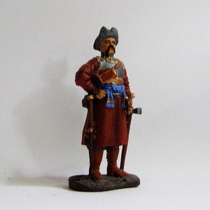 Toy Soldiers Action Figurines Ukrainian Cossack 17 Century 54 mm Figures 1/32 Scale Tin Soldiers Miniatures Statuettes Figure Toys Sculpture
