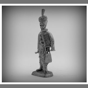 Action Figurines French Hussar French Army Napoleonic Wars 1812 1815 54mm Figure 1/32Scale Toy Soldiers Tin SoldiersToysSculpturesStatuettes