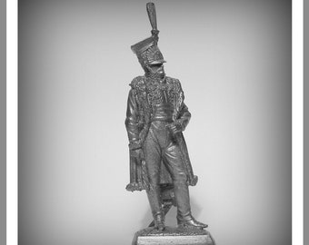 Toy Soldiers Action Figurines French Officer Napoleonic Wars 54 mm Figures 1/32 Tin Soldiers Miniatures Statuettes Toys Gifts Metal Models