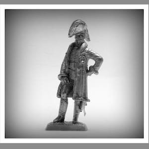 Toy Soldiers Action Figurines French Officer 1812 54 mm Figures 1/32 Scale Tin Soldiers Miniatures Statuettes Figures Toys Sculptures Gifts