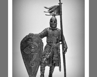 Tin Soldiers 54mm 1/32 Knight with Falcon 