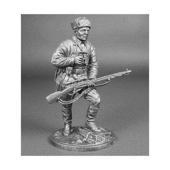 Soldados de juguete hechos a mano de la Segunda Guerra Mundial Zaitsev,  Regimiento de Infantería, francotirador, ejército soviético, figura