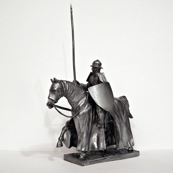 Action Figures Toys Horseman Knight 15 Century Scale 1/32 54 mm Figures Metal Miniature Statuettes Toy Soldiers Tin Soldiers Sculptures Toys