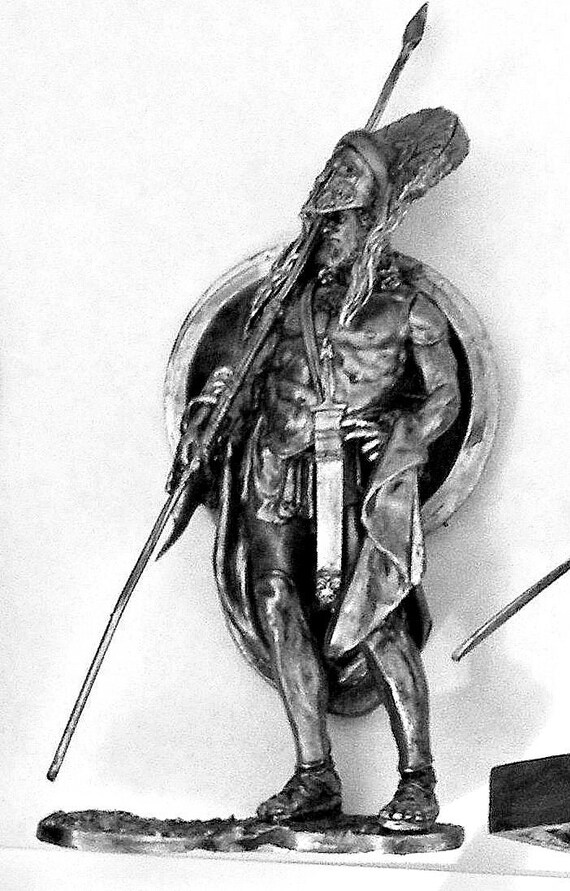 Spartan hoplite 5th century BC Metal Figure 1/24 Tin Toy Soldiers 