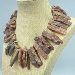 Vintage KJL Brutalist Stone Choker Necklace: Kenneth Jay Lane 80s Jewelry