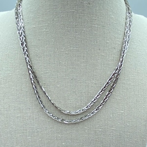 Vintage 80s Mens Silver Necklace - Etsy