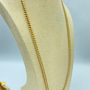 Vintage Monet Gold Curb Chain Necklace, 30 Inch