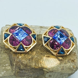 Vintage Signed Christian Dior Clip on Earrings - Etsy