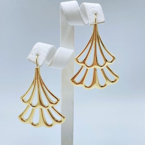Vintage Chunky Dangle Earrings | 80s Monet Jewelry