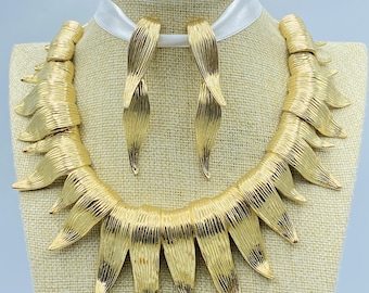 Givenchy Necklace: Necklace and Earrings Set, Fringe Snake Chain, 1980s Jewelry