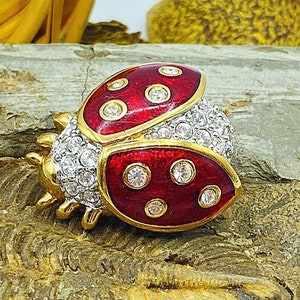 Swarovski ladybug pin hot sale