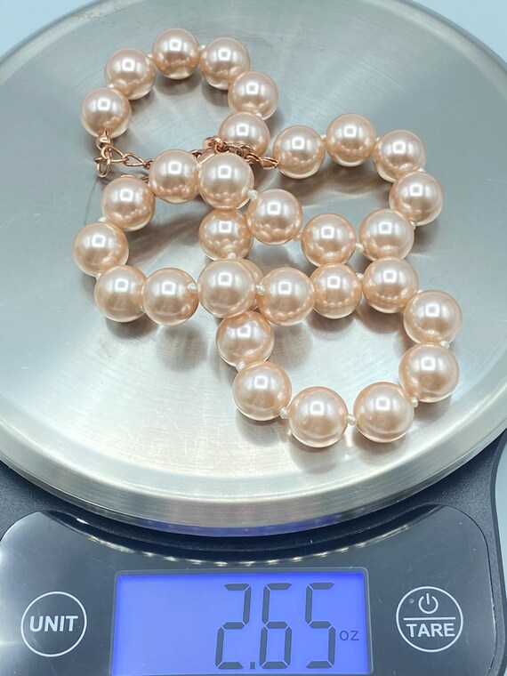 Vintage Kenneth Jay Lane Pink Pearl Choker Neckla… - image 10