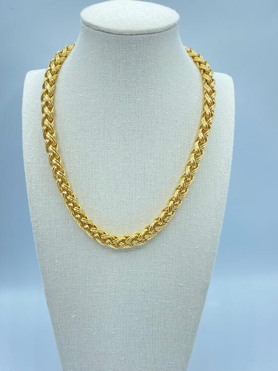 Vintage Monet Gold Chain Necklace, Monet Jewelry, 18 Inches