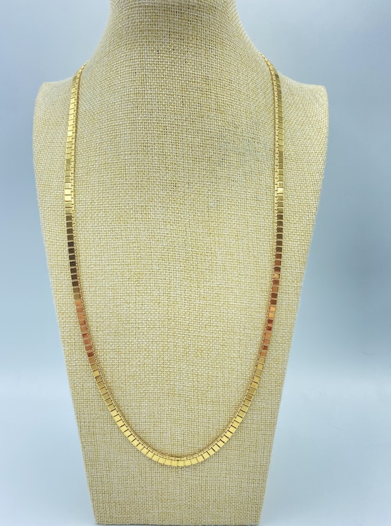 Monet Chain Necklace, Monet Gold Necklace, Vintage