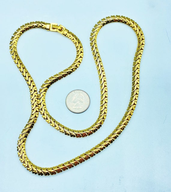 Vintage Gold Chain, Monet Gold Chain Necklace, Mo… - image 9