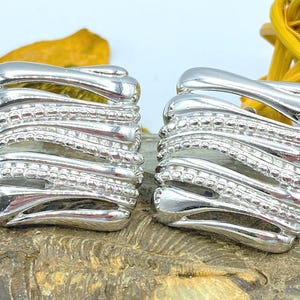 Vintage Givenchy Earrings, 80s Givenchy Earrings, Givenchy Jewelry, Chunky Givenchy Silver Earrings
