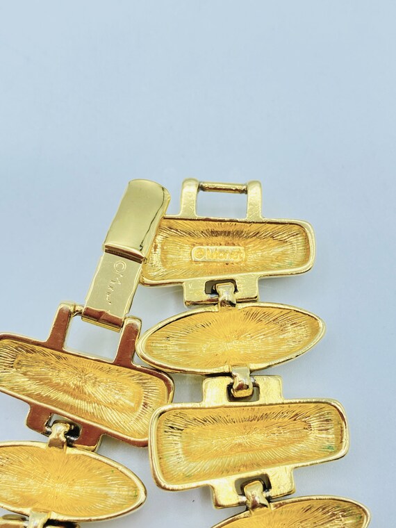 Vintage Monet Gold Tone Statement Choker Necklace… - image 8