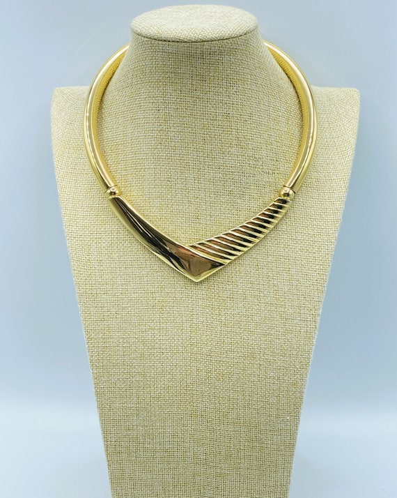 Vintage Napier Gold Plated Collar Choker, Statemen