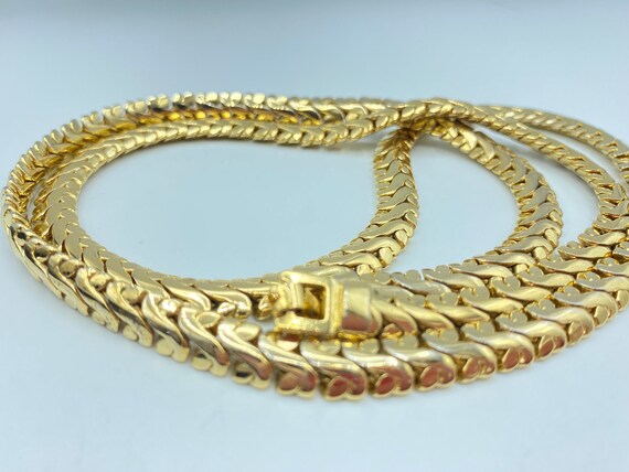 Vintage Gold Chain, Monet Gold Chain Necklace, Mo… - image 6