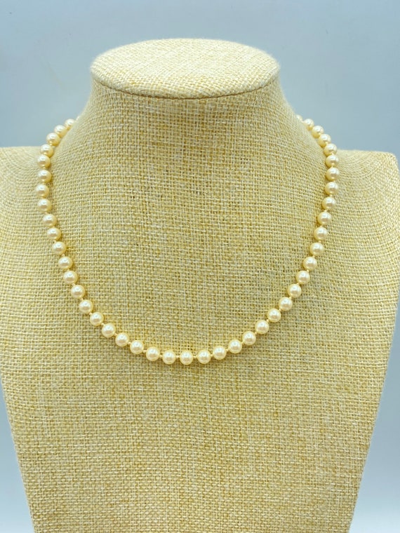 Vintage Monet Faux Glass Pearl Necklace, Monet Nec