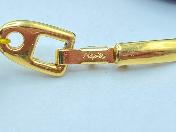 Vintage Napier Necklace, Napier Blue and Gold Nec… - image 8