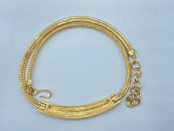 Monet gold necklace choker discount
