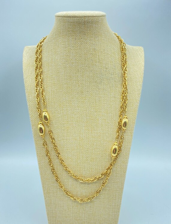 Buy Dainty MONET Chain Necklace With Spaced Small Crystal Beads Stations  Older Clasp Online in India - Etsy