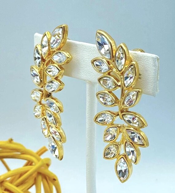 Kenneth Jay Lane Earrings: Rhinestone Earrings, K… - image 2