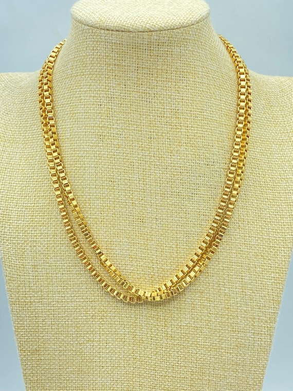 70s chain necklace - Gem
